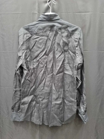 Reiss Linen Button-Through Shirt Size: Small