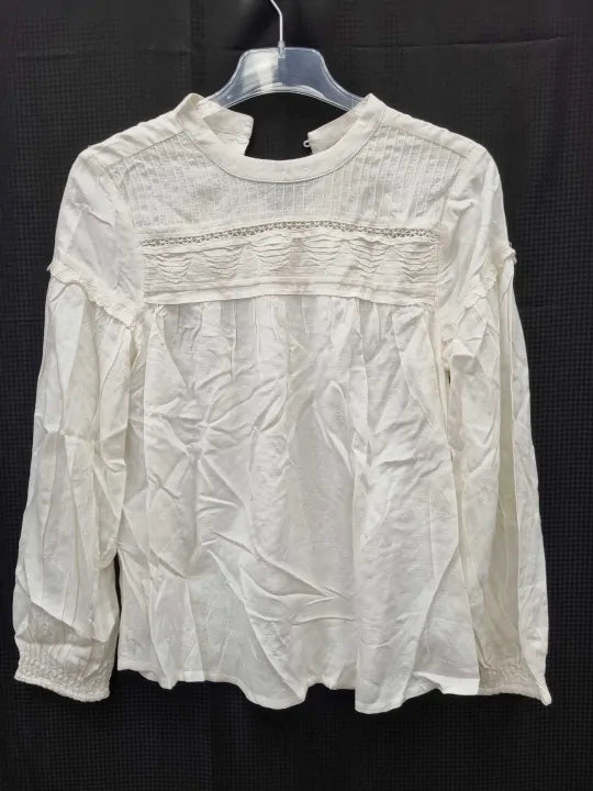 Hush Ecru Julia Broderie Blouse Size: Uk 8