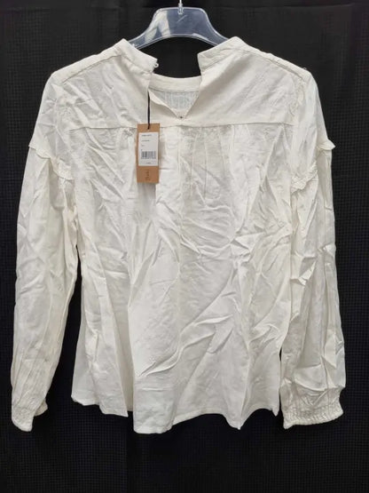 Hush Ecru Julia Broderie Blouse Size: Uk 8