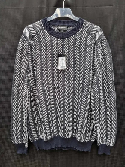 Emporio Armani Striped Crewneck Sweater Size: Xlarge