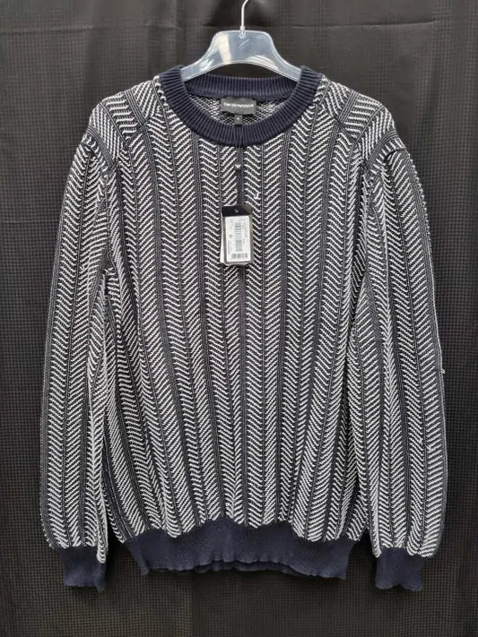 Emporio Armani Striped Crewneck Sweater Size: Xlarge
