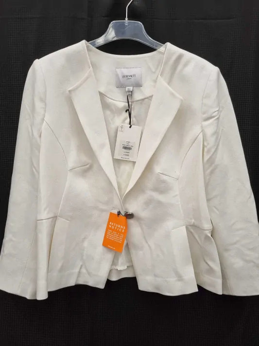 L K Bennett Cream Sky Blazer Size: Uk 18