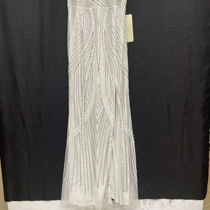Adrianna Papell- White Sequins Dress Size: Uk 22/Eu 50