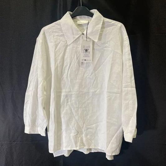 Inwear-12-White Amos Linen Blend Blouse Size: Uk 12