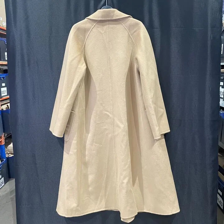 No Eleven - Camel Cashmere Blend Wrap Coat Size: Medium