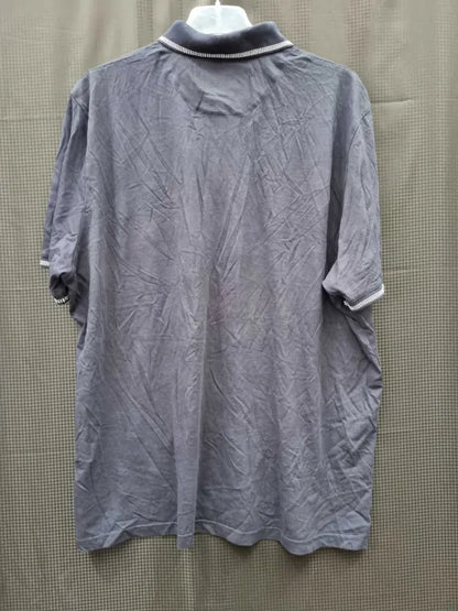 Ted Baker - Navy Tortila Cotton Blend Polo Shirt Size: 6