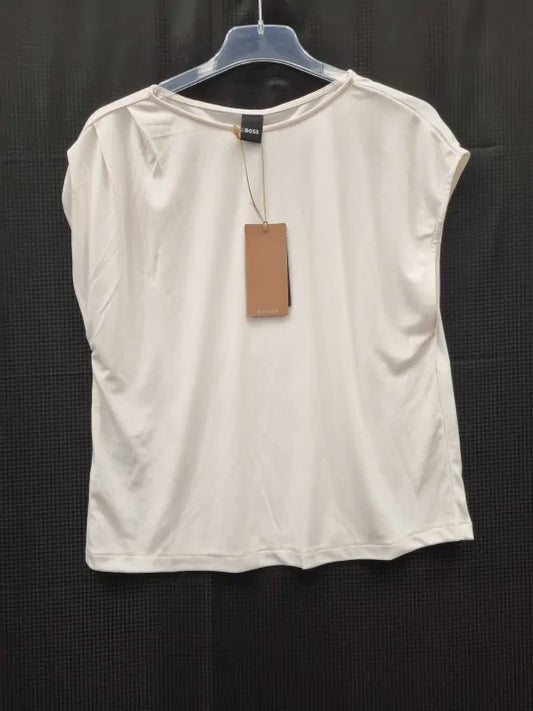 Boss White Ianno Stretch Top Size: Uk 8 deal !!