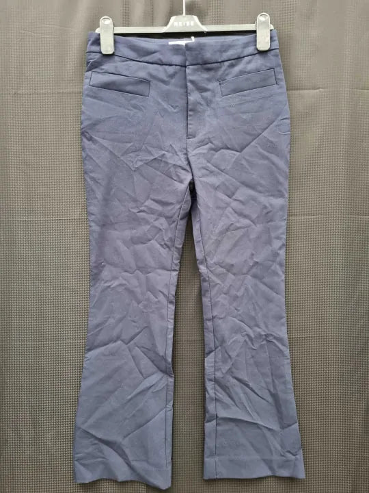 Mango Tailored Slim Trouser In Blue Size: 38