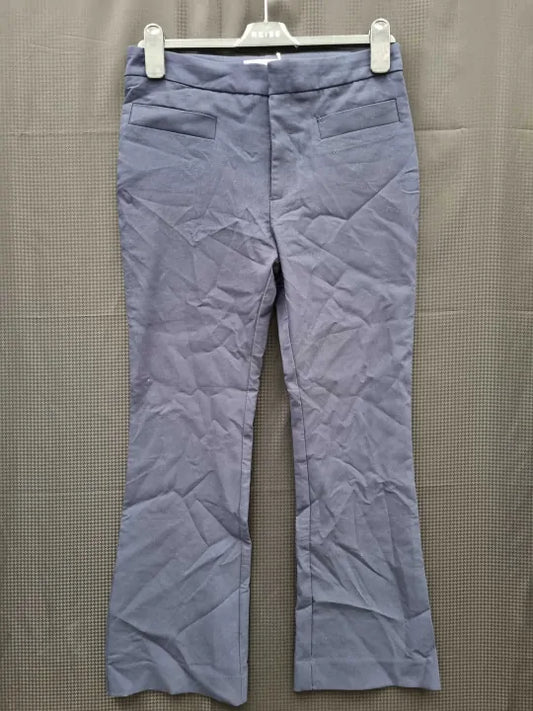 Mango Tailored Slim Trouser In Blue Size: 38