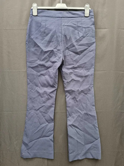 Mango Tailored Slim Trouser In Blue Size: 38