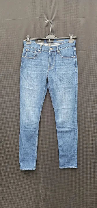 7 For All Mankind - Dark Blue Slimmy Tapered Stretch Jeans - Blue Size: 31
