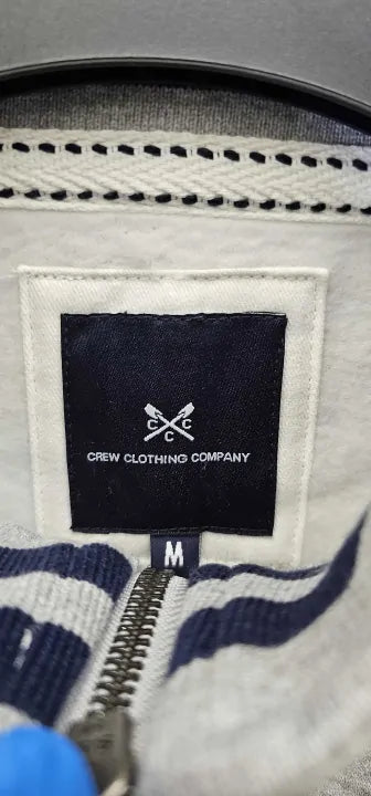 Crew Clothing - Grey 1/2 Zip Solid Sweatshirt - Grey Size: M