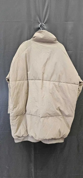 American Vintage - Mushroom Mid-Length Puffa Coat - Brown Size: Xs/S