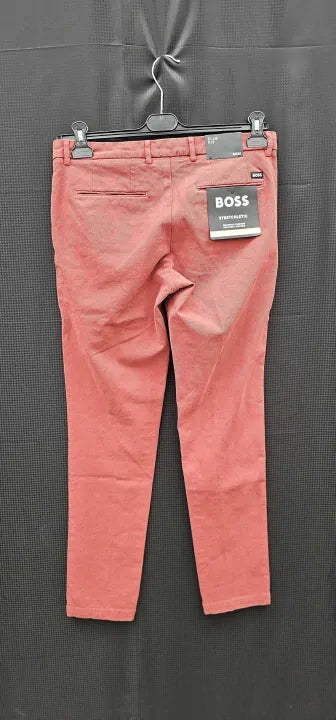 Boss - Brown Tailored Slim Fit Trousers - Brown Size: 30R