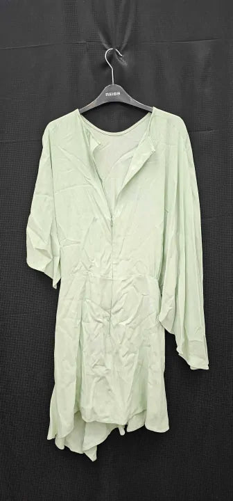 Reiss - Sage Christy Cape Mini Dress - Green Size: Uk12