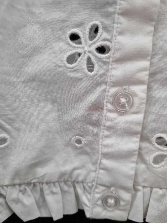 Paige - White Juno Broderie Blouse Size: Xsmall