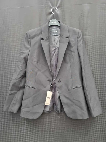 Mango - Black Wool Blend Blazer Size: Small