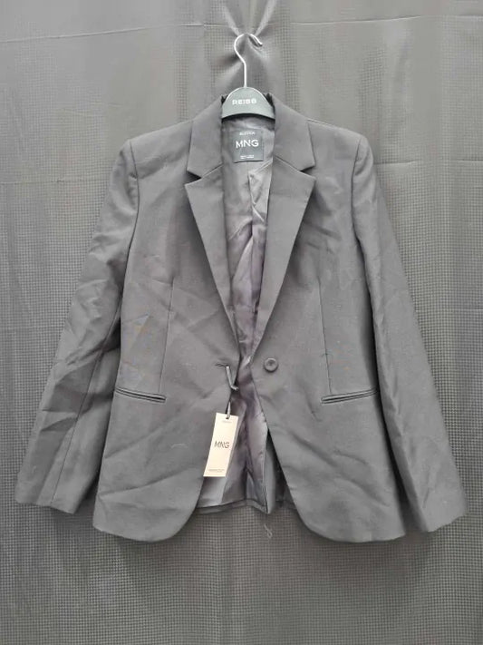Mango - Black Wool Blend Blazer Size: Small