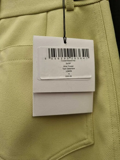 Victoria Beckham - Yellow Alina Trousers Size: Uk 6