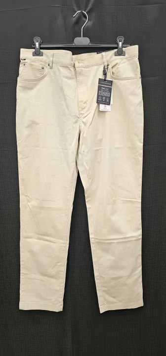 Tommy Hilfiger - Sand Denton 1985 Pima Cotton Trousers - Beige Size: 36/32