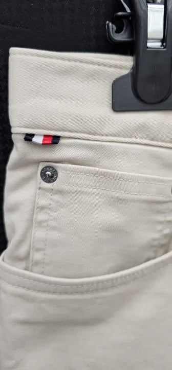 Tommy Hilfiger - Sand Denton 1985 Pima Cotton Trousers - Beige Size: 36/32