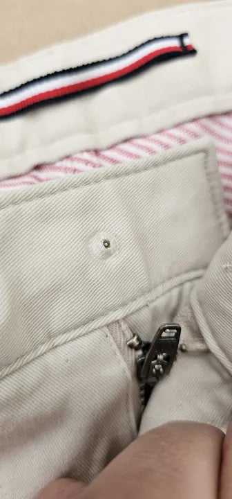 Tommy Hilfiger - Sand Denton 1985 Pima Cotton Trousers - Beige Size: 36/32
