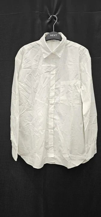 Mango - White Pocket Oversize Blouse - White Size: S