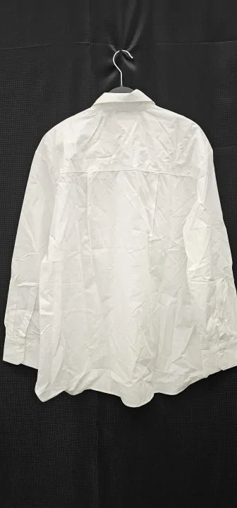 Mango - White Pocket Oversize Blouse - White Size: S