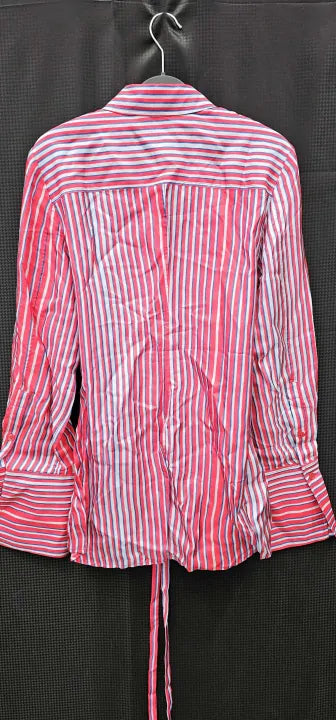 Whistles - Multi Tangle Stripe Silk Mix Shirt - Multi Size: 12