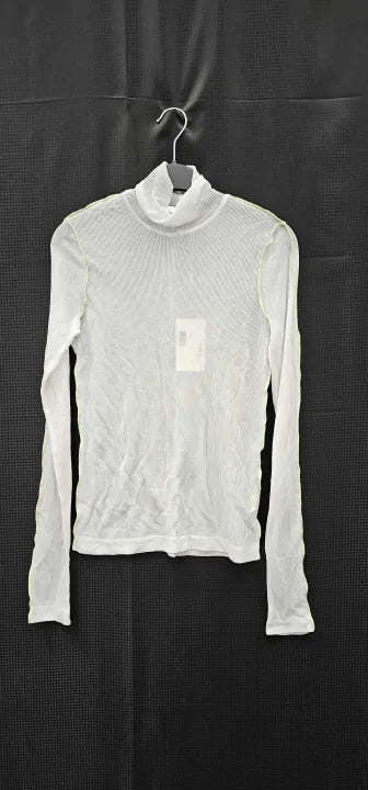 Helmut Lang -  High Neck Sheer Top - White  Size: M