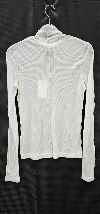Helmut Lang -  High Neck Sheer Top - White  Size: M