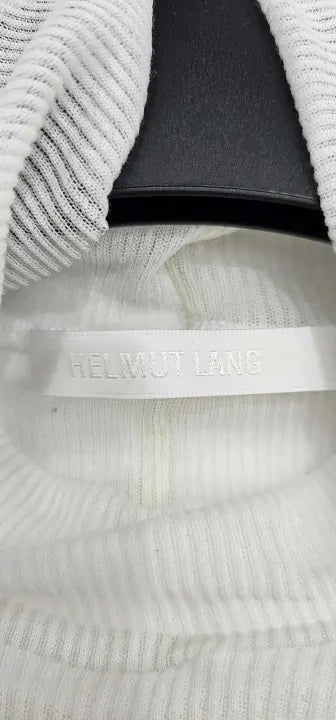 Helmut Lang -  High Neck Sheer Top - White  Size: M