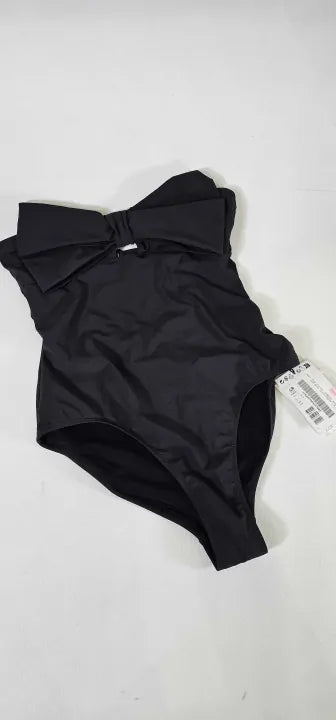 & Other Stories - Black Bow Tie Swimsuit - Black Size: Uk6