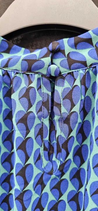 Mint Velvet - Blue Celine Print Midi Dress - Blue Size: Uk14