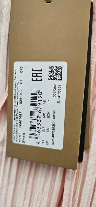 Boss - Pink Emals Pleated Dress - Pink Size: Xsmall