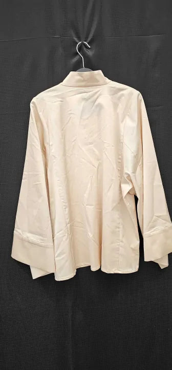 By Malene Birger - Cream Lomaria Wool Blend Blouse - Cream Size: Uk8