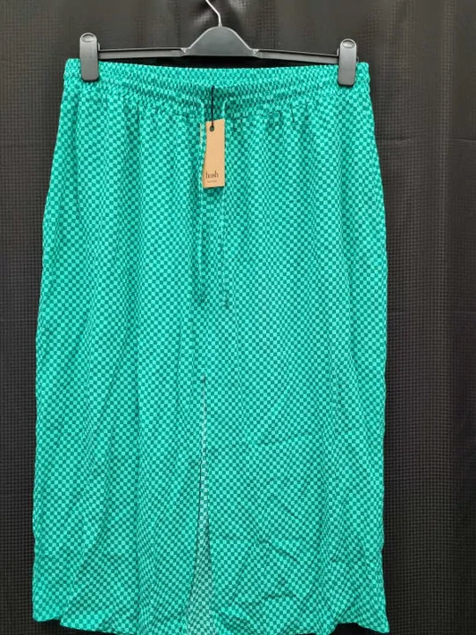 Hush - Mini Checkerboard Green Sierra Skirt Size: Uk 16