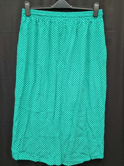 Hush - Mini Checkerboard Green Sierra Skirt Size: Uk 16