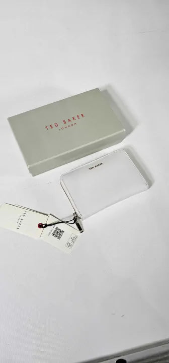 Ted Baker-Wxl-Garceta-White-*-White-White Garceta Medium Zip Around Purse-White Size: One Size