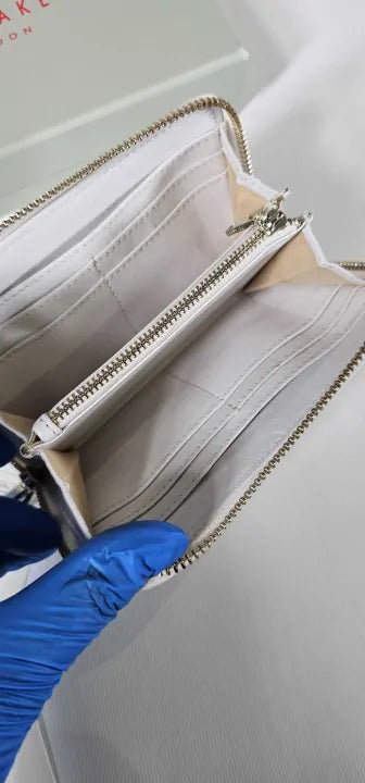 Ted Baker-Wxl-Garceta-White-*-White-White Garceta Medium Zip Around Purse-White Size: One Size