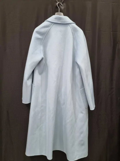 No Eleven - Seafoam Cashmere Blend Wrap Coat Size: Xlarge