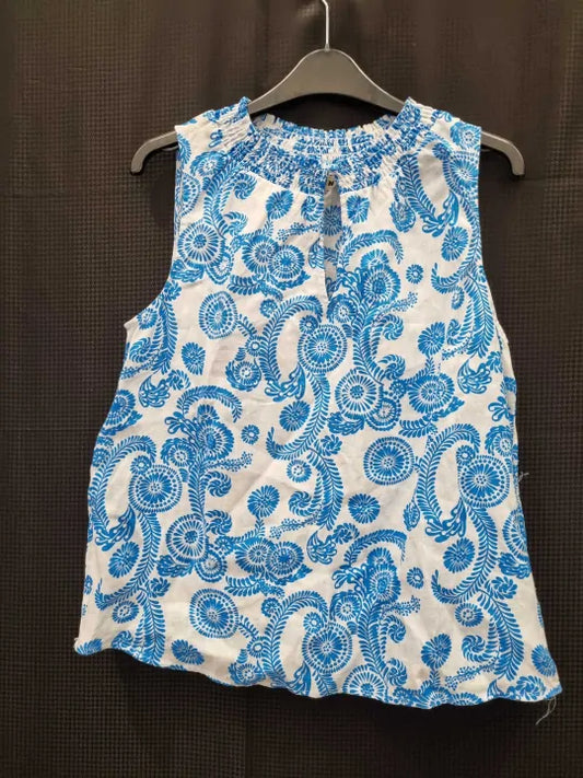 Georgia Linen Sleeveless Top Size: Uk 12