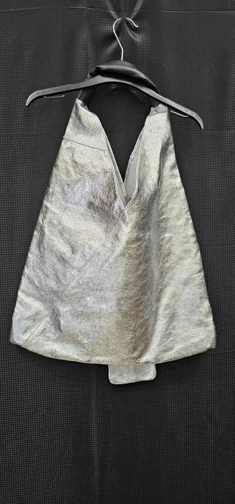 Isabella Rhea - Silver Leather Shopper Bag - Silver Size: Big