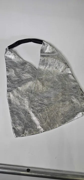 Isabella Rhea - Silver Leather Shopper Bag - Silver Size: Big