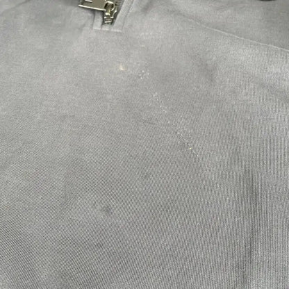 Ted Baker-L-Charcoal Antram Half Zip Cotton Blend Jumper Size: Large