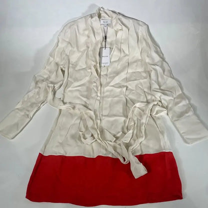 Reiss - Cream Marta Tie Neck Mini Dress Size: Uk 8