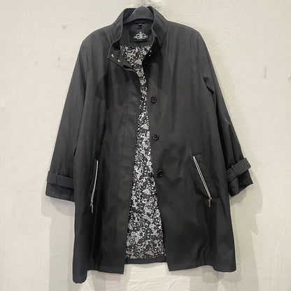 David Barry- Vintage Black  Trench Coat Size: Uk 18