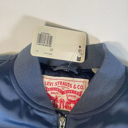 Levi'S - Blue Andy Retro Bomber Jacket Size: Medium