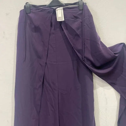Mango - Purple Open Back Halter Jumpsuit Size: Large