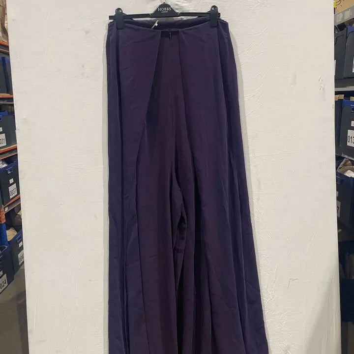 Mango - Purple Open Back Halter Jumpsuit Size: Large